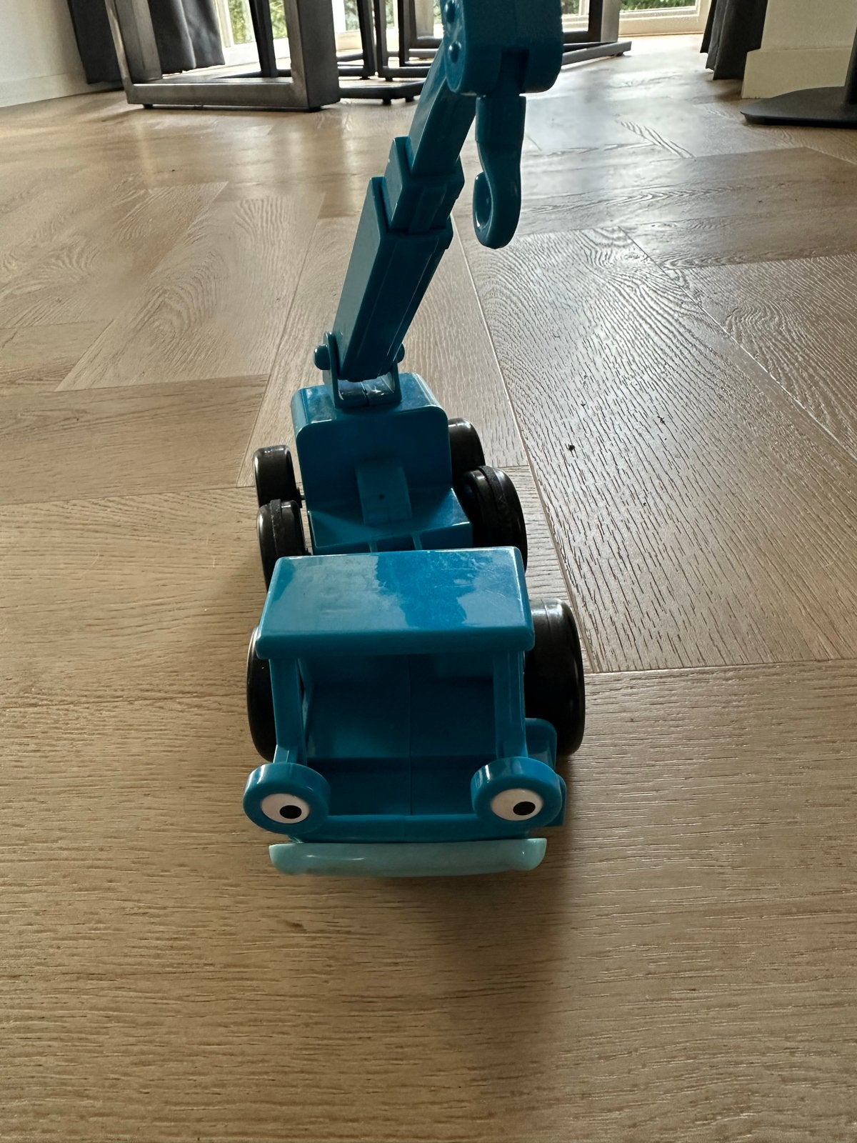 Blauwe speelgoedkraanwagen voor kinderen, Ophalen of Verzenden, Gebruikt
