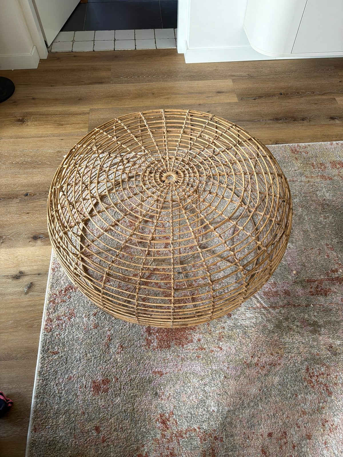 Mooie rotan/ bamboe salontafel, Overige materialen, Gebruikt, Rond, 5 – 50