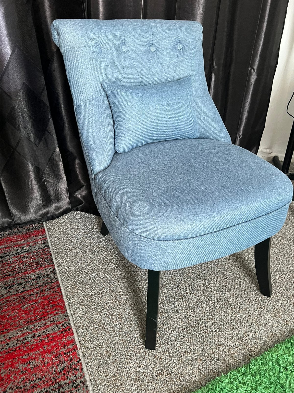 Fijne luie stoel blauw, Huis en Inrichting, Ophalen, Zo goed als nieuw, 75 tot 100 cm, 50 tot 75 cm