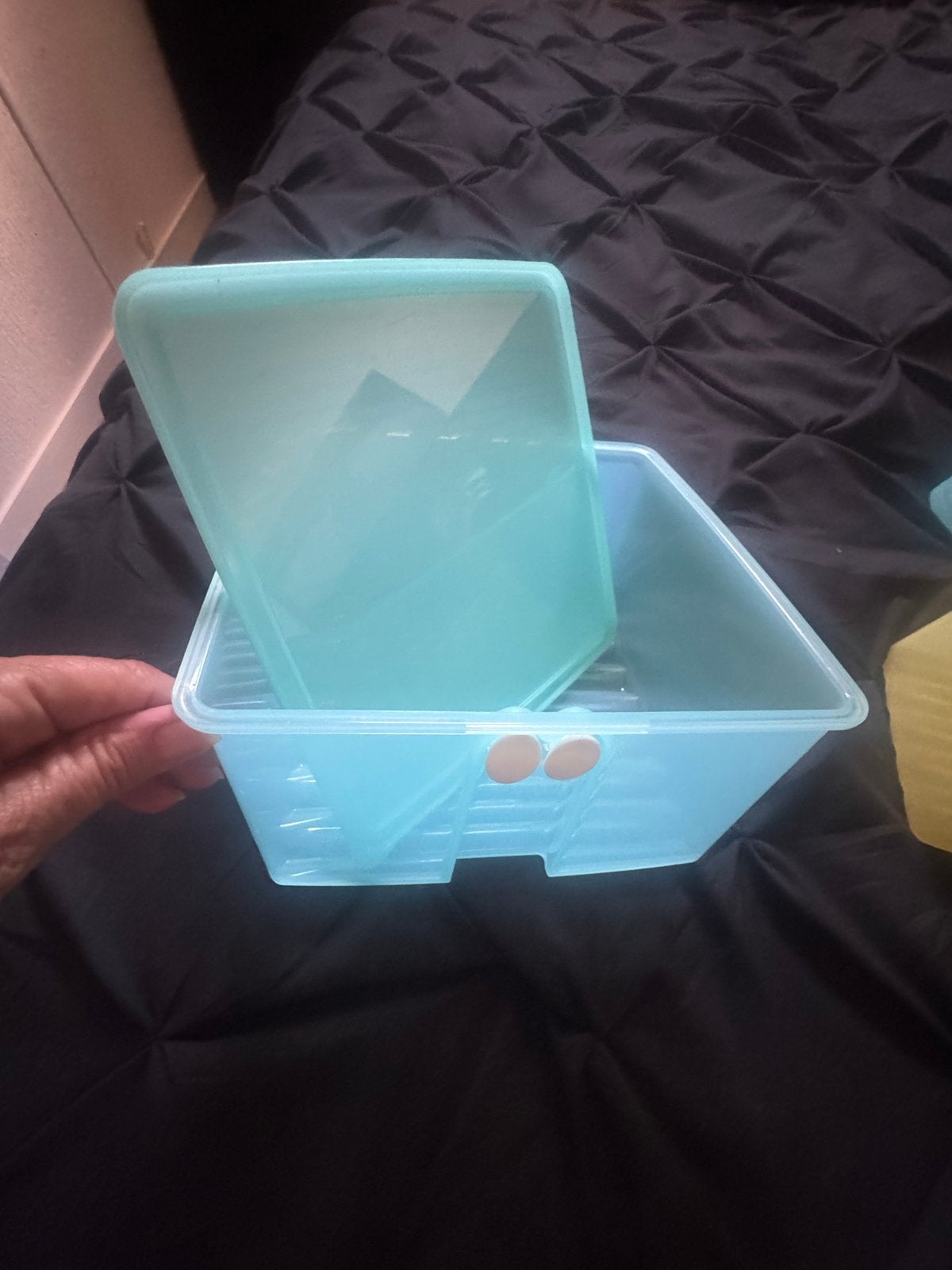 Tupperware bewaardozen set - 3 stuks, Gebruikt, Bewaardoos, Blauw, Ophalen of Verzenden