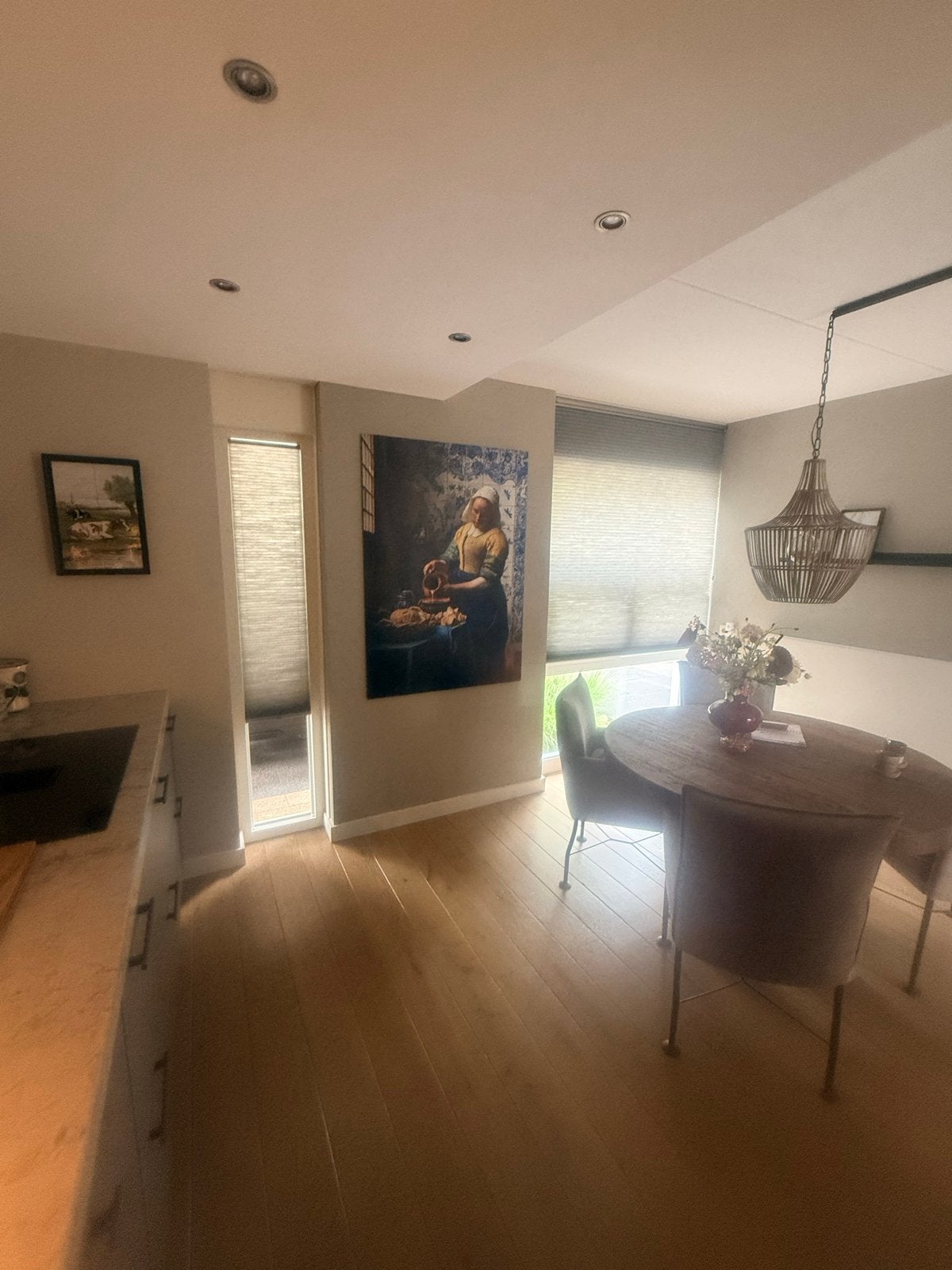 Melkmeisje Vermeer op Dibond aluminium 100x140cm, Ophalen, Nieuw, Print, 100 tot 125 cm