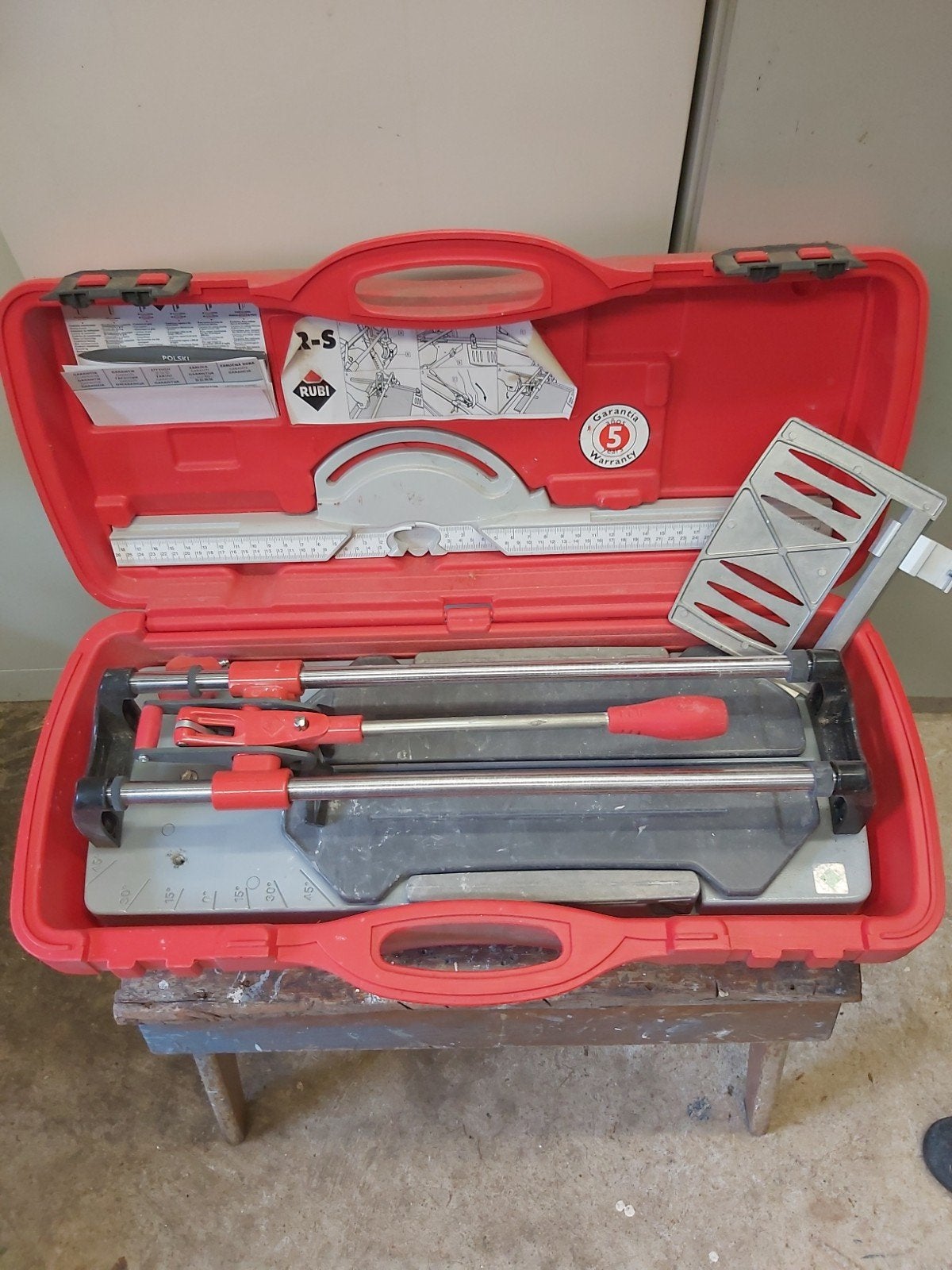 Rubi TS-40 tegelzaag in koffer, Ophalen, Gebruikt
