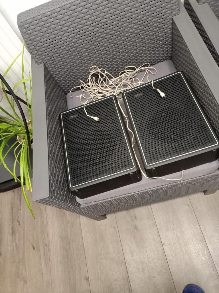Vintage Aristona luidsprekers - 33 cm, Overige merken, Gebruikt, Ophalen of Verzenden, Minder dan 60 watt