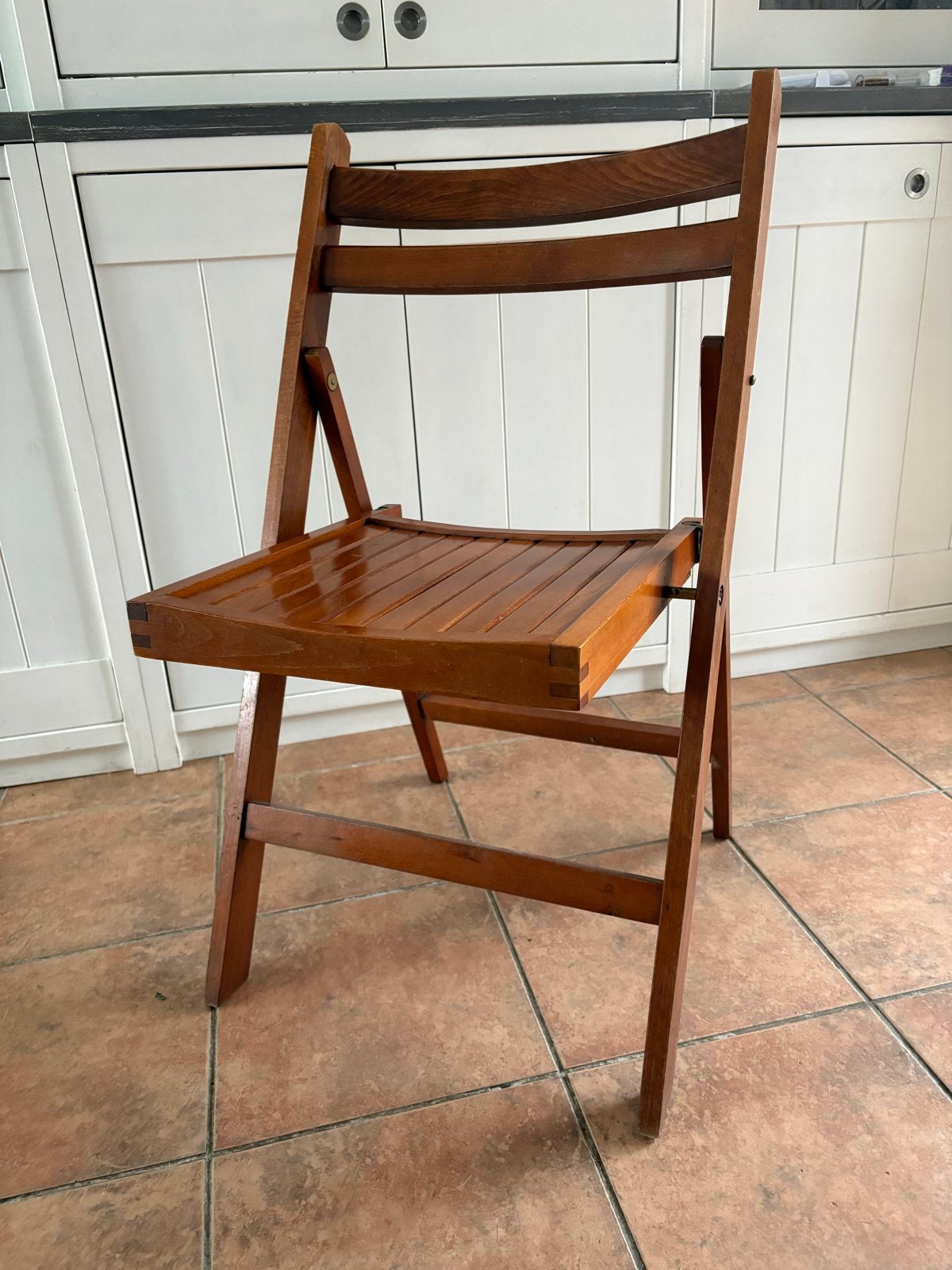 Vintage houten klapstoel (3 stuks), Antiek en Kunst, Ophalen