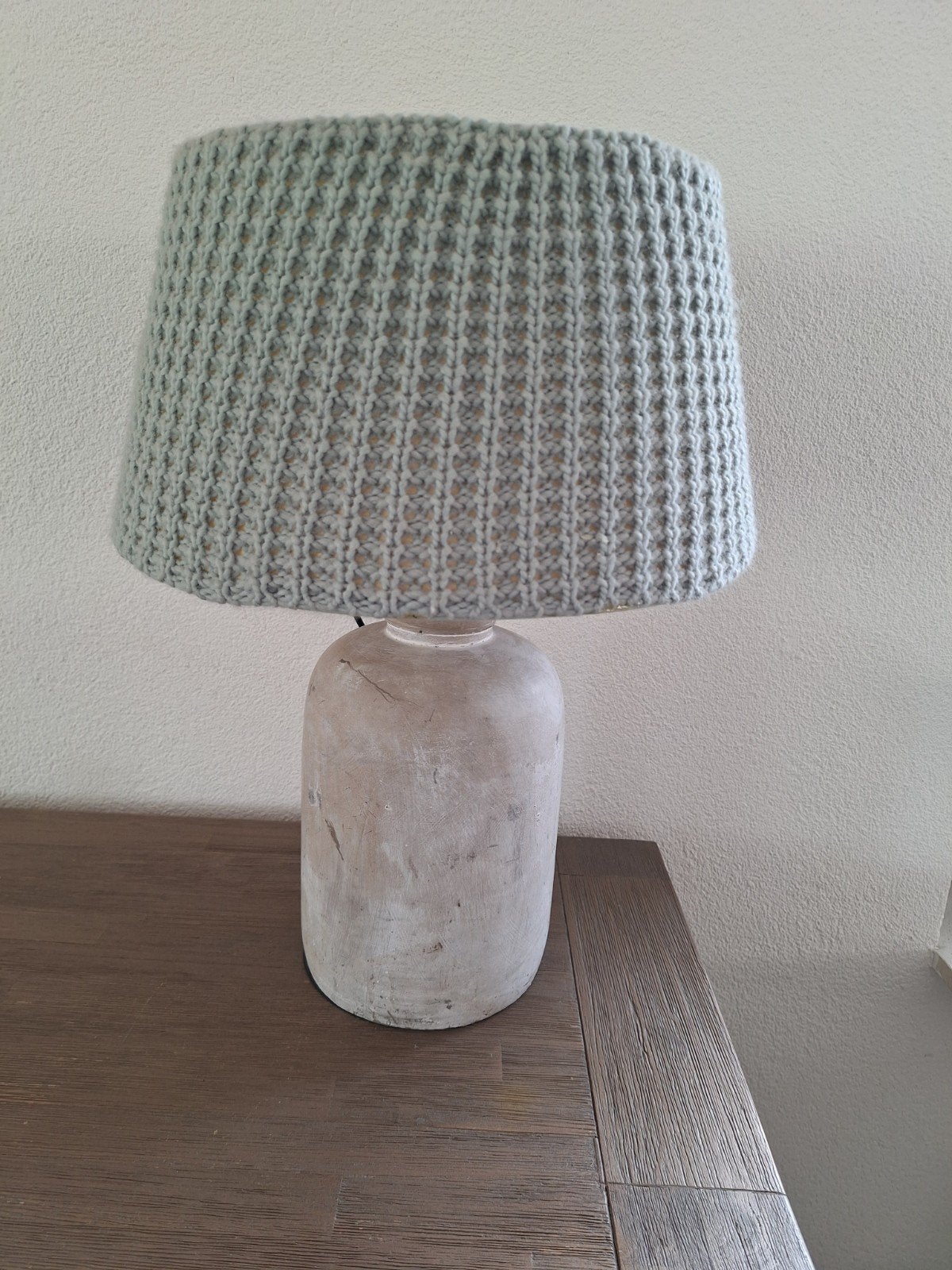 Lamp voor op dressoir, kap in mint kleur, Ophalen