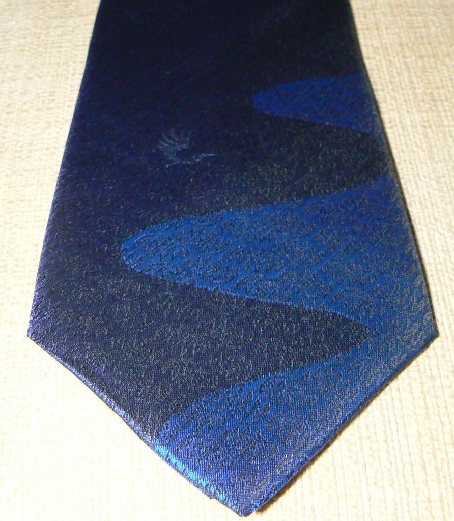 Den Haag Gemeente stropdas modern blauw design Ooievaar, Ophalen of Verzenden, Nieuw, Blauw
