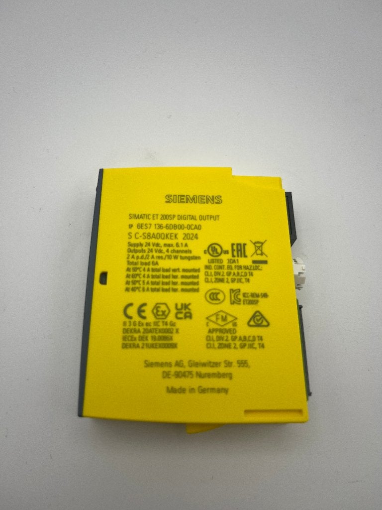 Siemens 6ES7136-6DB00-0CA0 ET200SP DQ 4x 24V Safety, Gebruikt, Verzenden, Siemens Prinses Beatrixlaan 800, 2595 BN Den Haag info@siemens.com
