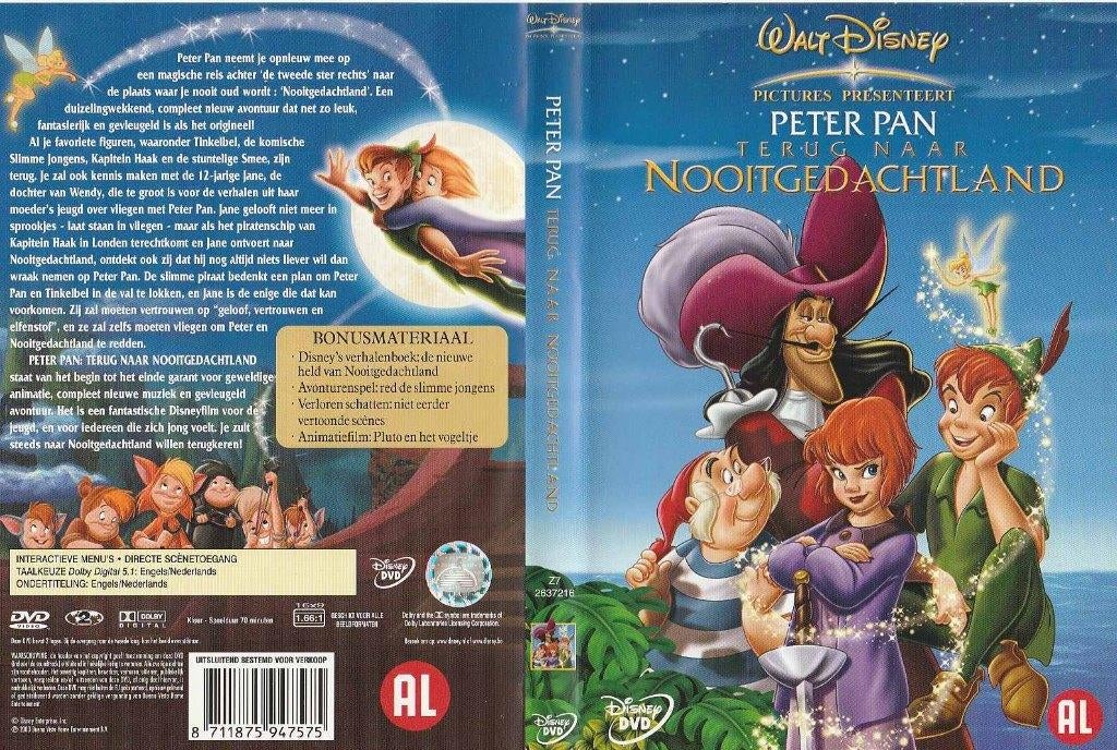 Peter Pan terug naar Nooitgedachtland"", Alle leeftijden, Ophalen of Verzenden, Zo goed als nieuw