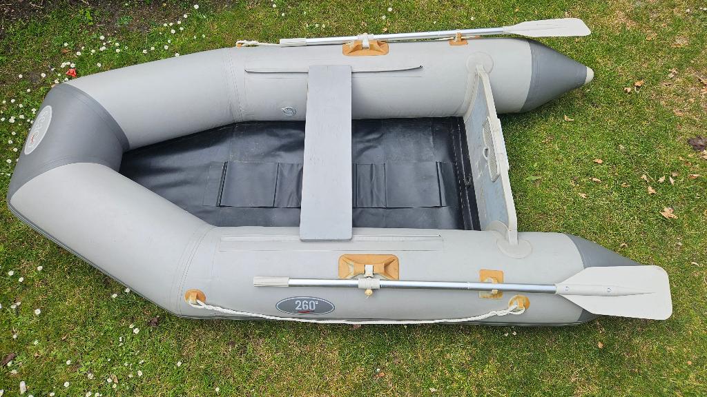 Bijbootje compleet Dinghy Seago rubberboot met motor, Watersport en Boten, Ophalen, Gebruikt, Overige typen