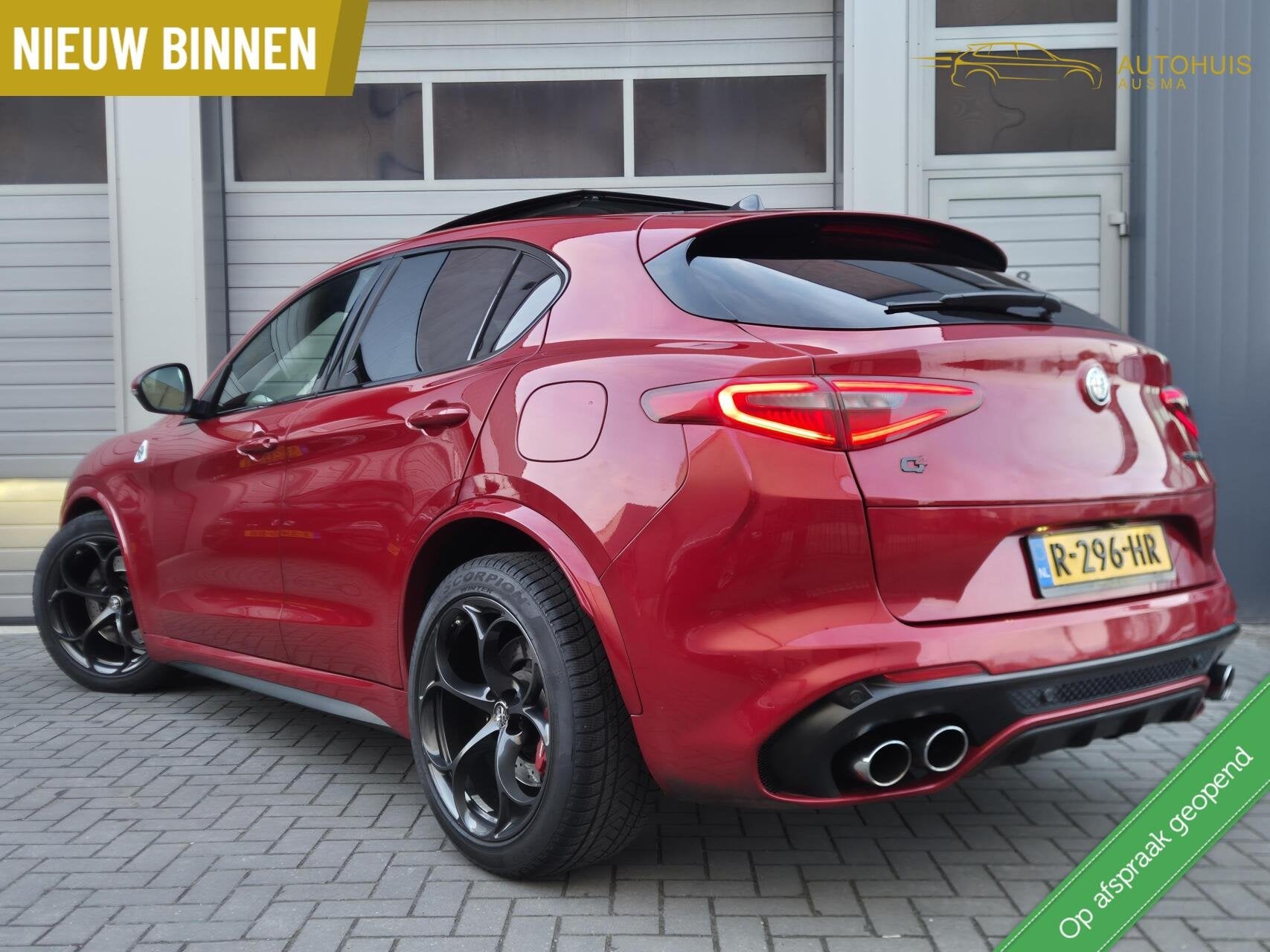 Alfa Romeo Stelvio 2.9 V6 AWD Quadrifoglio 560PK/Pano/Harman, Auto's, Automaat, Gebruikt, 510 pk, Met garantie (alle)