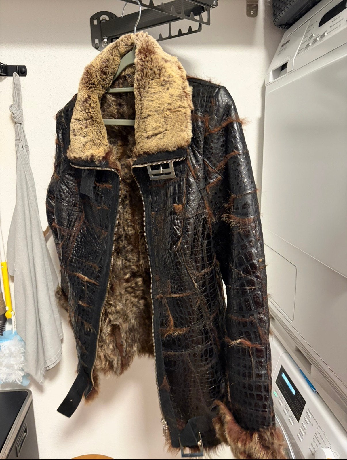Super fijn lederen  warm jack., Ophalen, Gedragen, Maat 36 (S), Bruin
