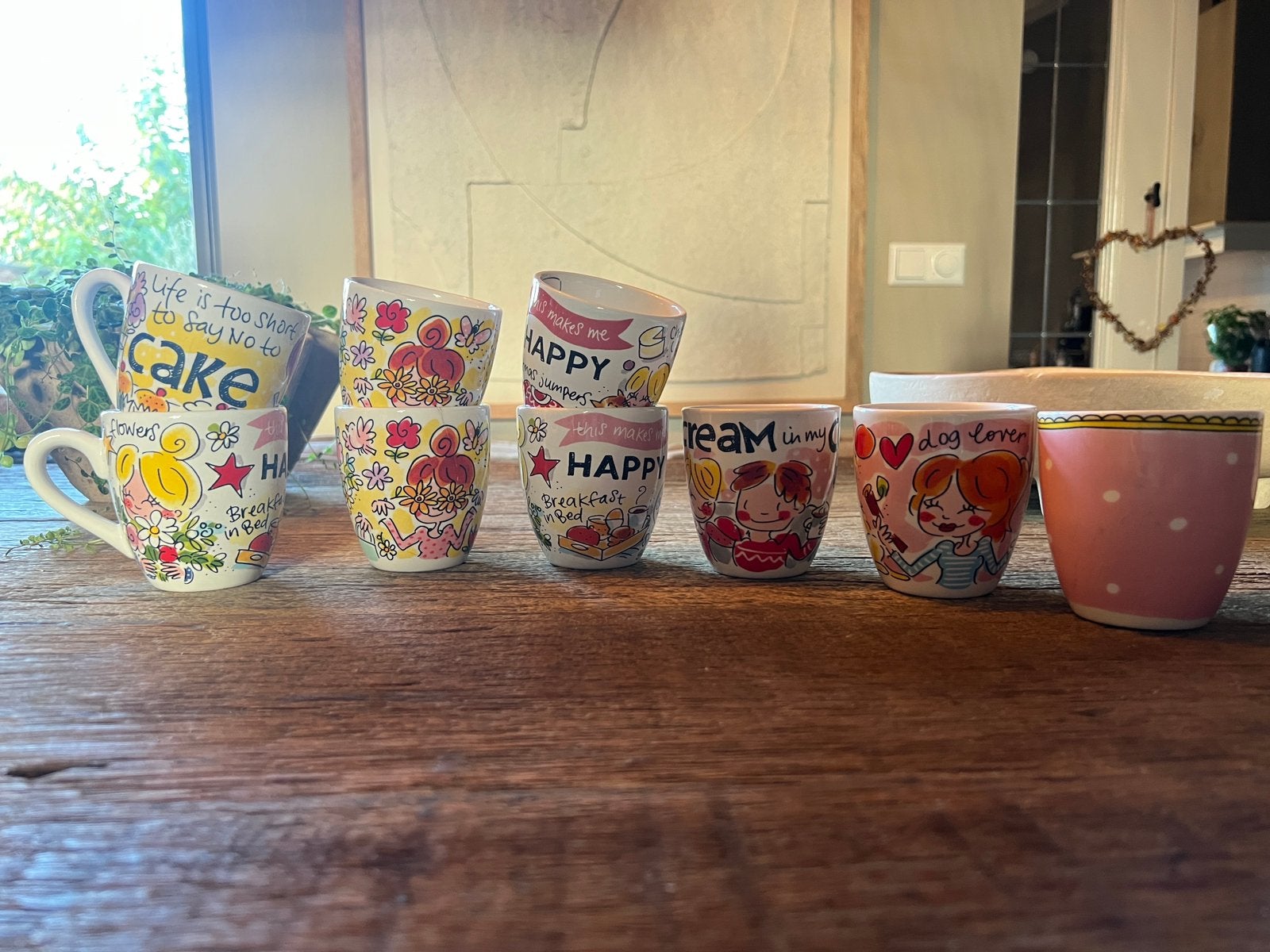 9x Blond Amsterdam kopjes 🌺🌼🌺, Gebruikt, Ophalen of Verzenden, Overige stijlen, Kop(pen) en/of Schotel(s)