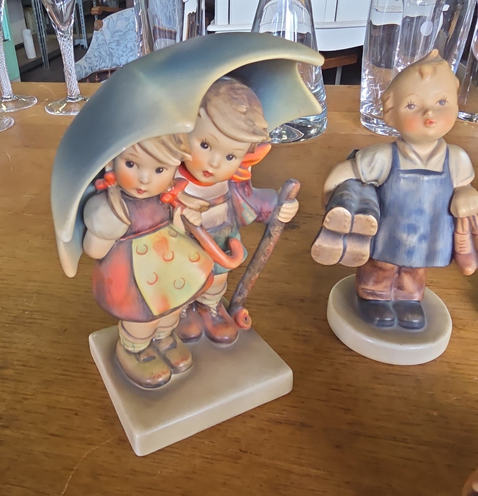5 oude goebel beeldjes, Verzamelen, Beelden en Beeldjes, Ophalen, Gebruikt