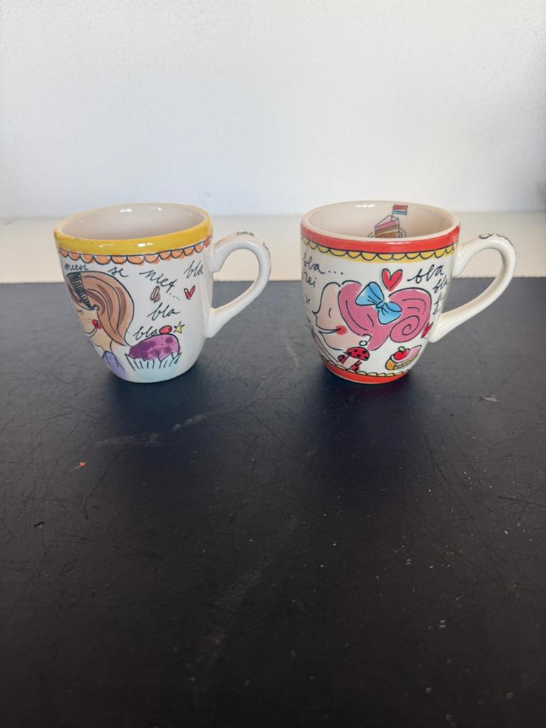 2 kleine mokken blond Amsterdam, Blond Amsterdam, Ophalen of Verzenden, Zo goed als nieuw, Kop(pen) en/of Schotel(s)