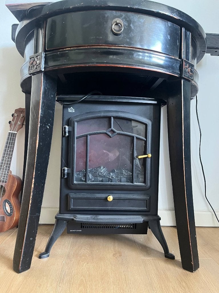 HOMCOM Portable Electric Fireplace YH-20-3 – Black, Ophalen of Verzenden, Zo goed als nieuw, Vrijstaande haard, Elektrische haard