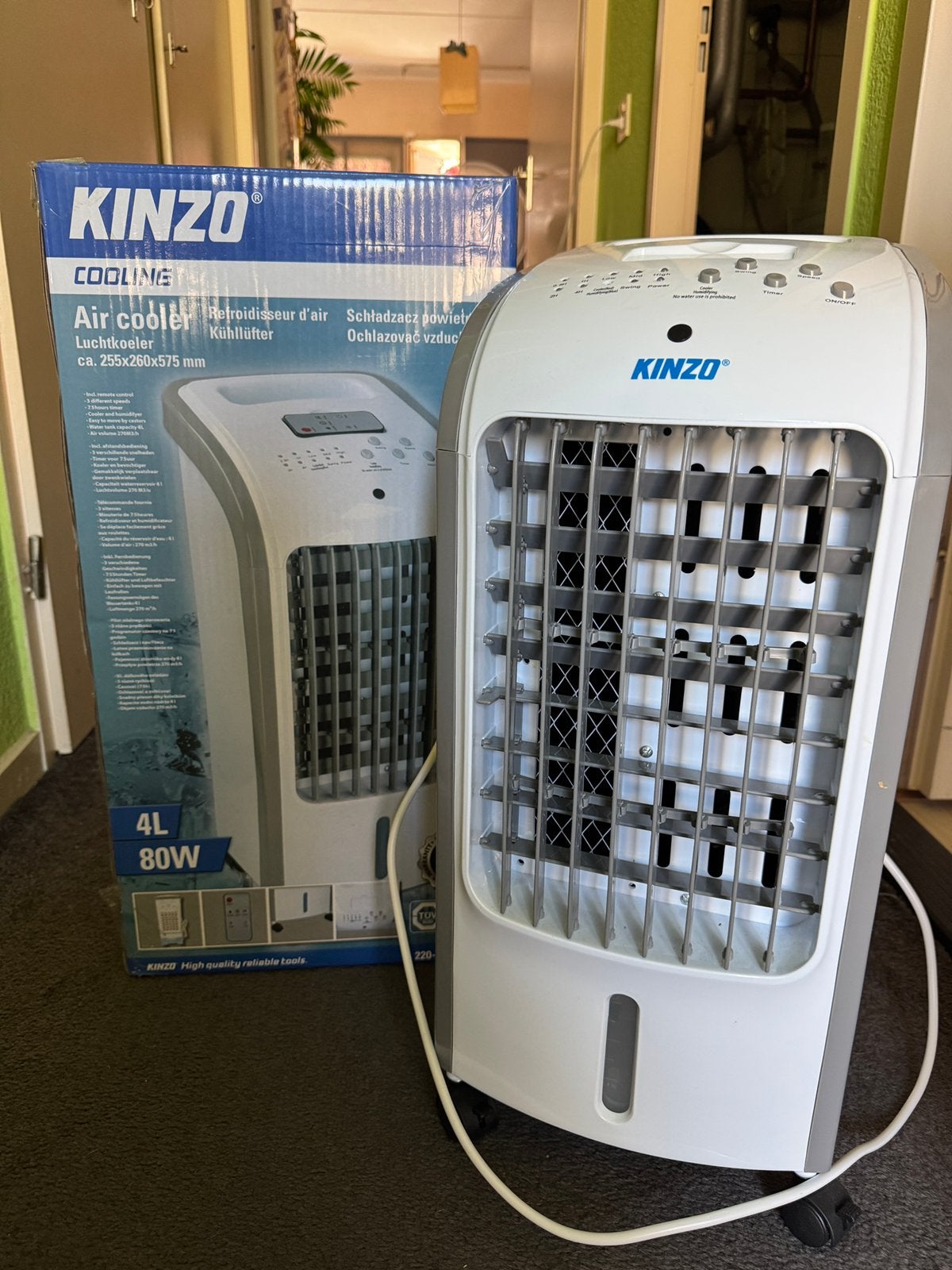 Kinzo luchtkoeler, Ophalen, Minder dan 60 m³, Timer, 3 snelheden of meer