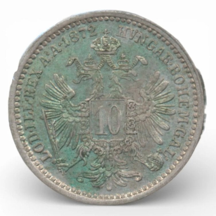 Oostenrijk-Hongarije (O) 10 Kreuzer 1872, Ophalen of Verzenden, Oostenrijk, Losse munt, Zilver