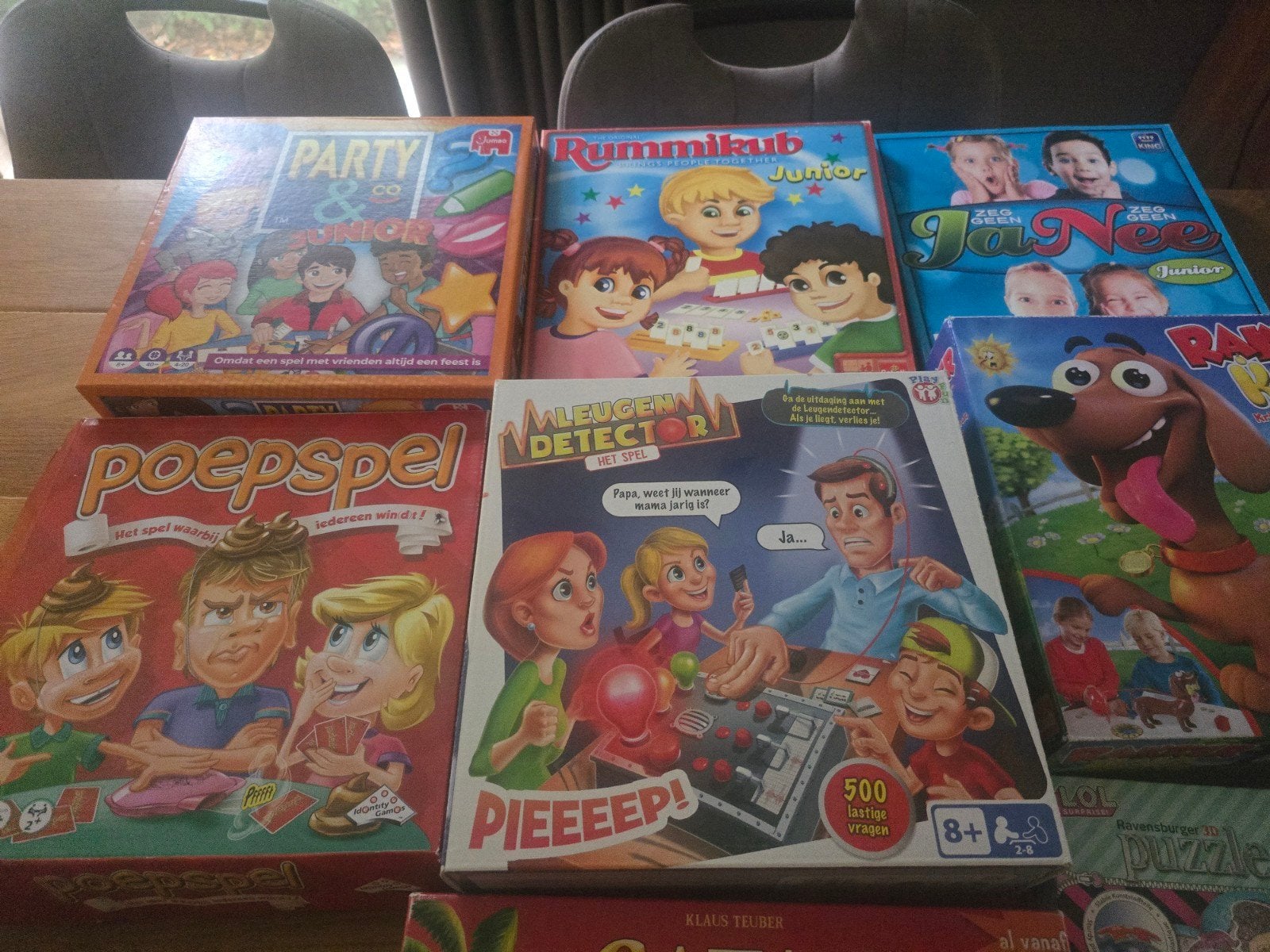 pakket leuke junior gezelschapsspellen en puzzels, Ophalen