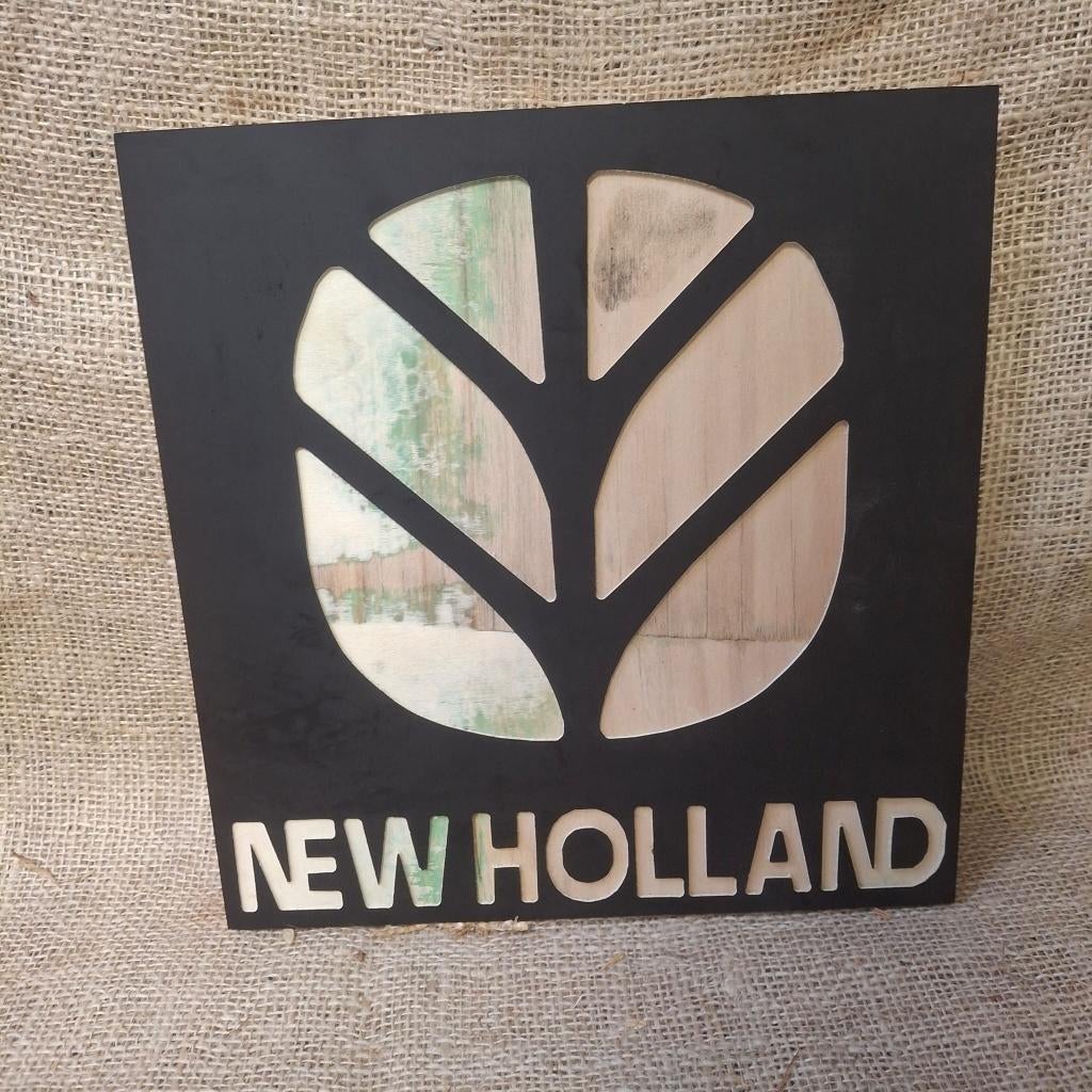 New Holland Logo gefrees uit hout / betonplex, Ophalen of Verzenden, Nieuw
