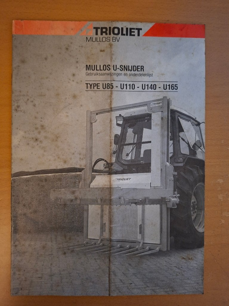 Handleiding en onderdelenboek Mullos U Snijder U85, U110, Boeken, Ophalen of Verzenden, Gelezen, Tractor en Landbouw