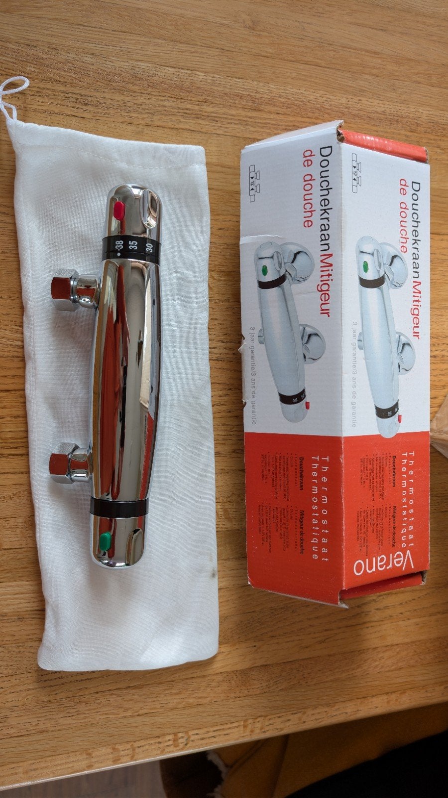 Plieger Verano Thermostatische Douchekraan - Chroom, Doe-het-zelf en Verbouw, Sanitair, Ophalen of Verzenden, Nieuw, Chroom, Douche