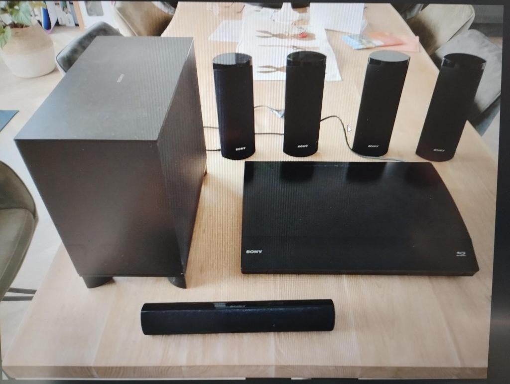 Sony Blue -ray Disc?DVD home cinema theater set, Ophalen, Blu-ray-speler, 70 watt of meer, Zo goed als nieuw