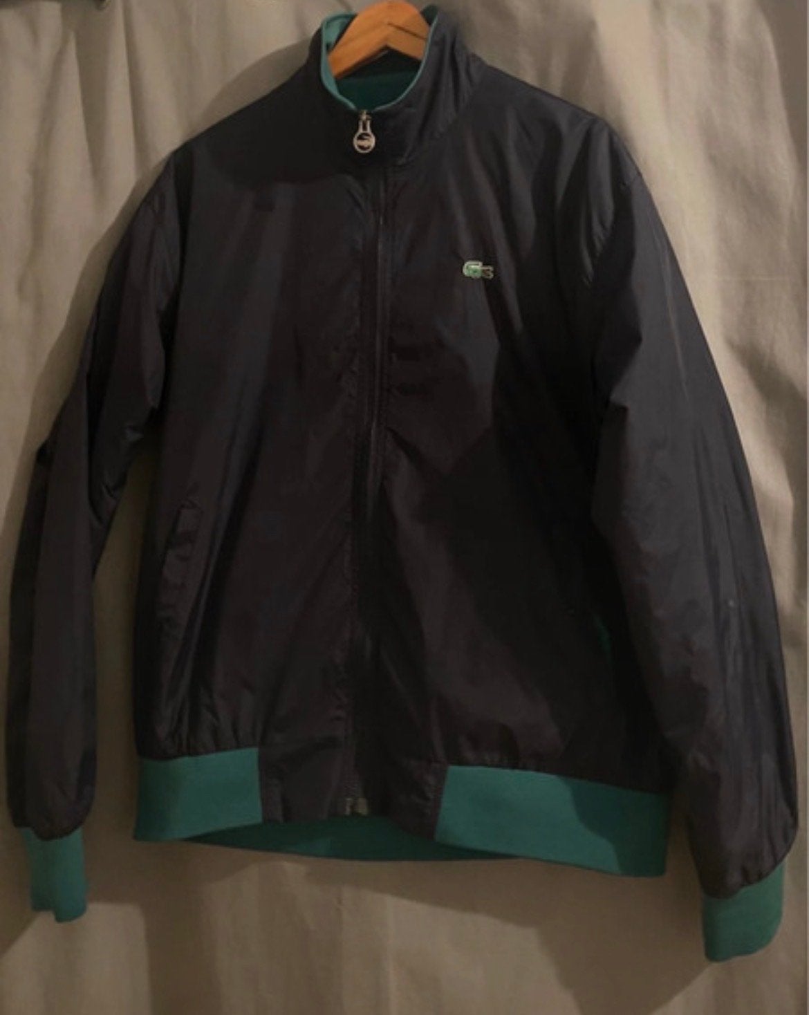Lacoste jack valt meer als M, Ophalen of Verzenden, Gedragen, Maat 48/50 (M), Blauw