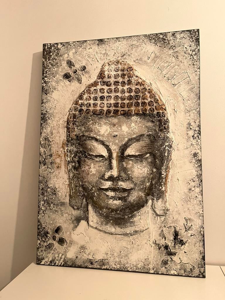 Boeddha schilderij groot wanddoek schilderijen spiritueel, Ophalen, Zo goed als nieuw, Schilderij, 75 cm of meer