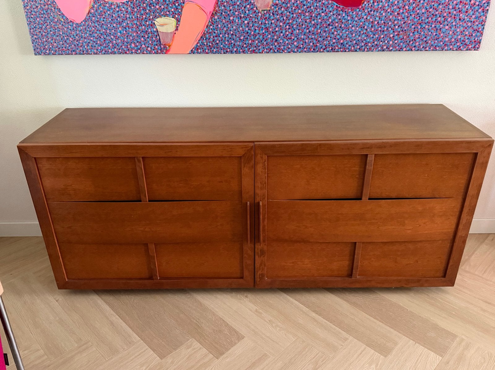 Interlübke design dressoir – massief hout – 180 cm, Ophalen, Gebruikt, 150 tot 200 cm, Met lade(s)