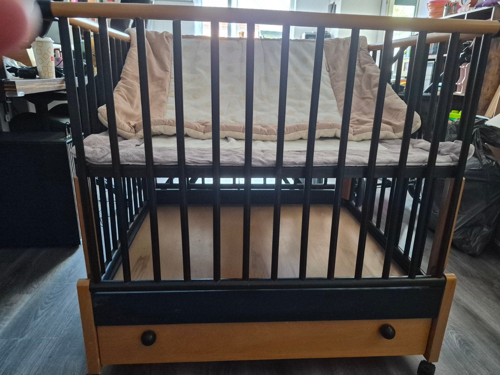 Houten box met Verstelbare Bodem en Lade, Ophalen, Gebruikt, Overige typen