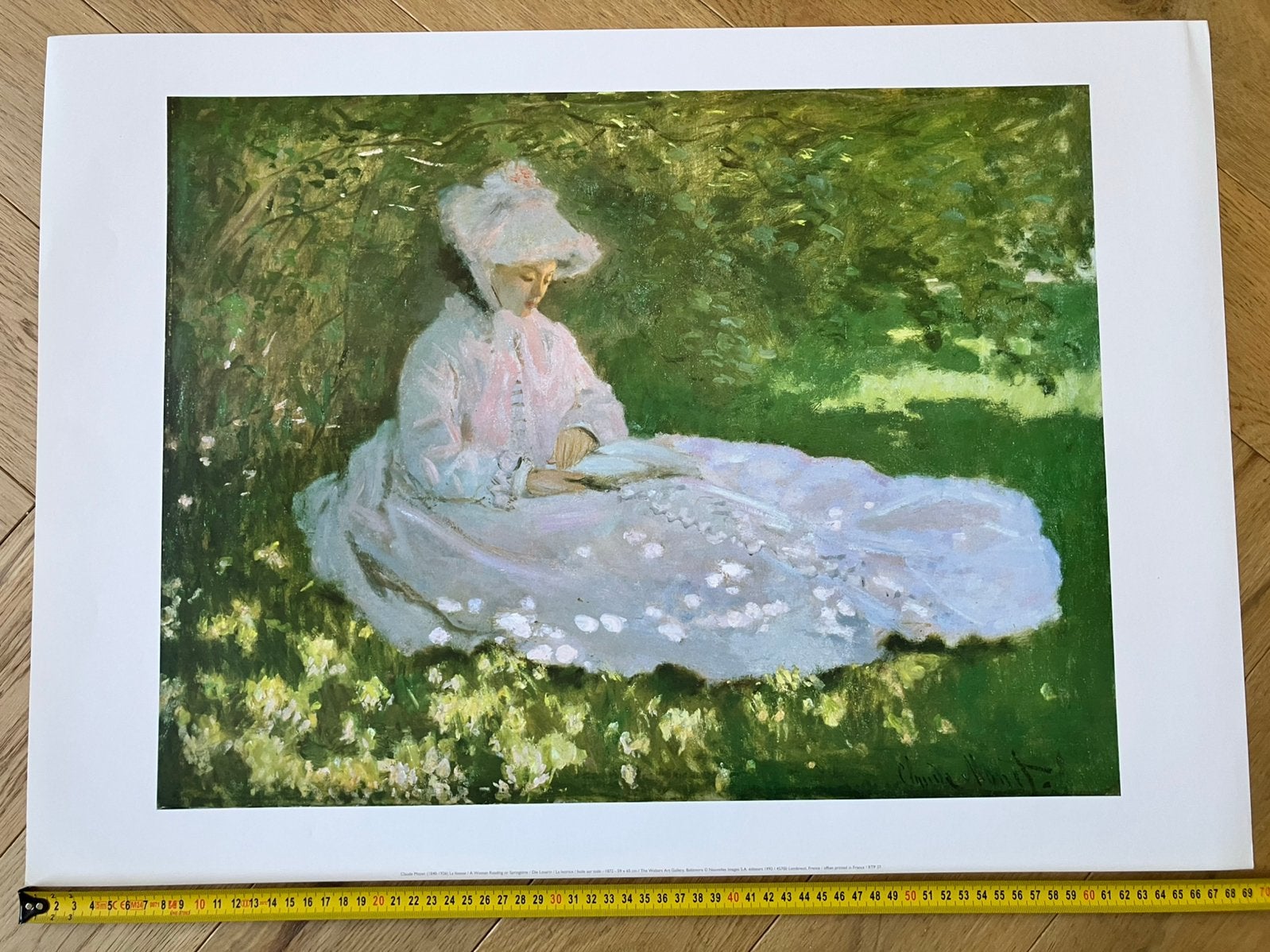 Monet art La Lettrice La Liseuse A Woman Reading Springtime, Ophalen of Verzenden