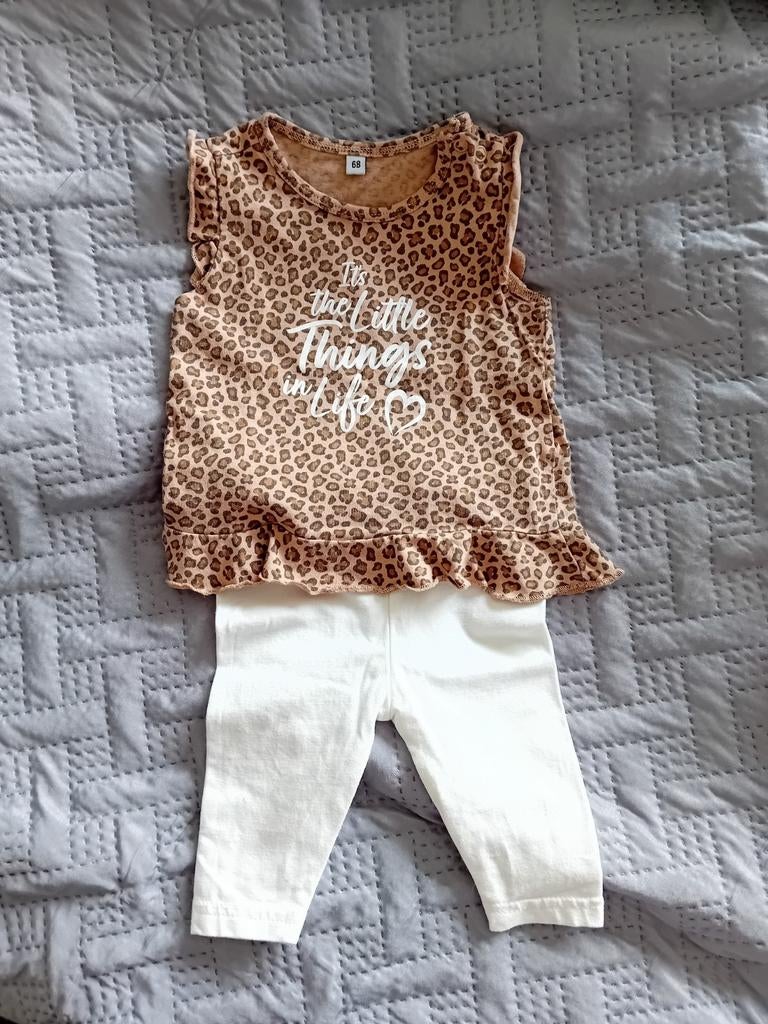 Zeeman setje: mouwloze top  en legging . Maat 68, Zeeman, Meisje, Ophalen of Verzenden, Zo goed als nieuw