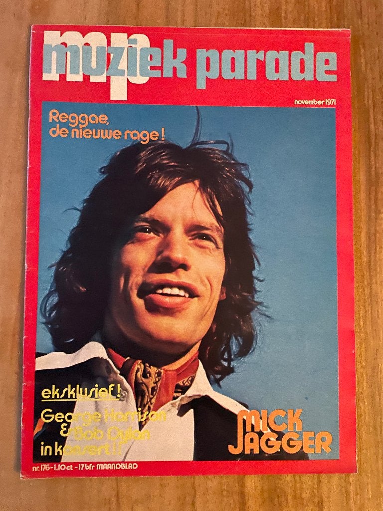 Muziek Parade november 1971 nr 176 + Beach Boys affiesje, Ophalen of Verzenden, 1960 tot 1980, Tijdschrift