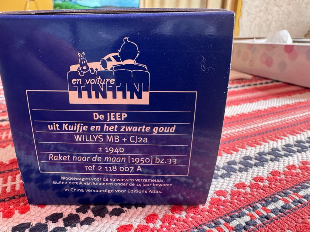 Kuifje en het zwarte goud - De Jeep (Willys MB + Cj2a), Ophalen of Verzenden, Zo goed als nieuw