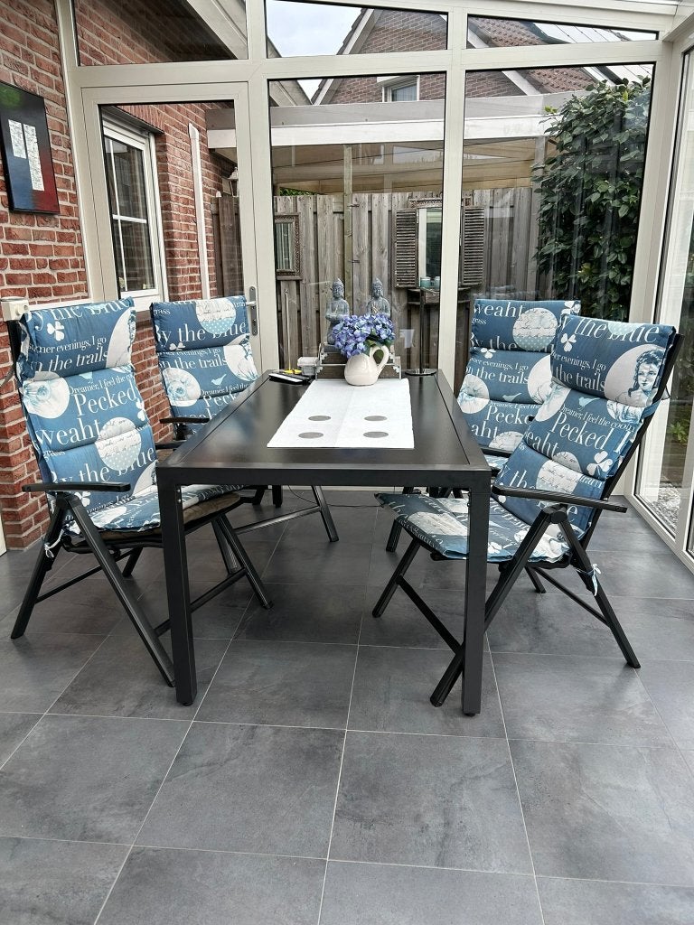 tuinset aluminium, Ophalen, 5 zitplaatsen, Gebruikt, Aluminium