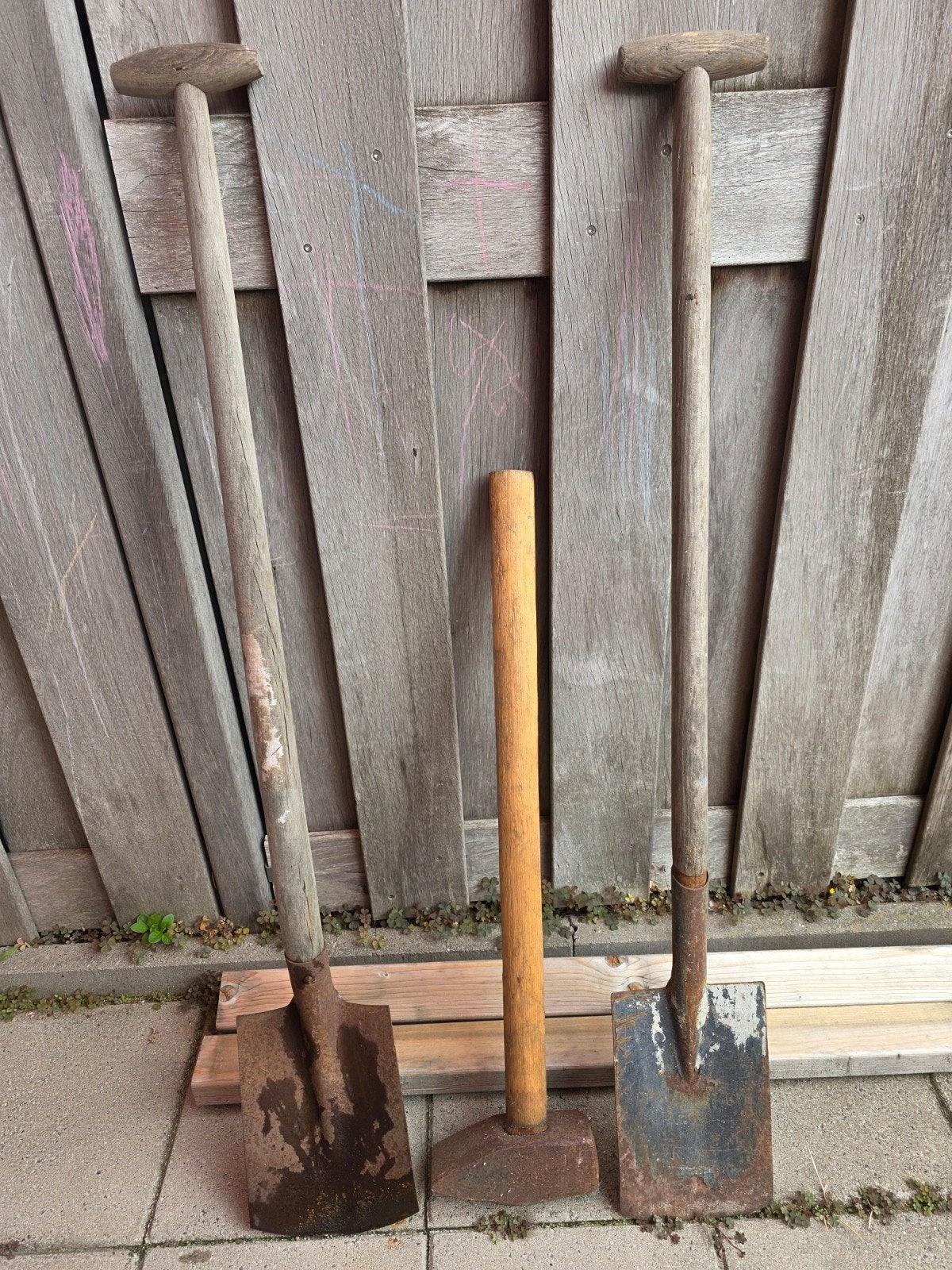 Tuingereedschap set: 2 spaden en 1 voorhamer, Ophalen