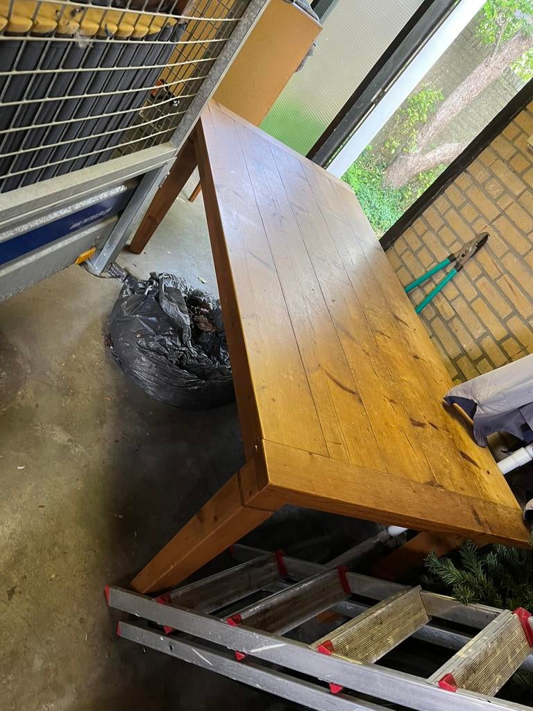 Eettafel grenen, Ophalen, Gebruikt, 50 tot 100 cm, Vijf personen of meer