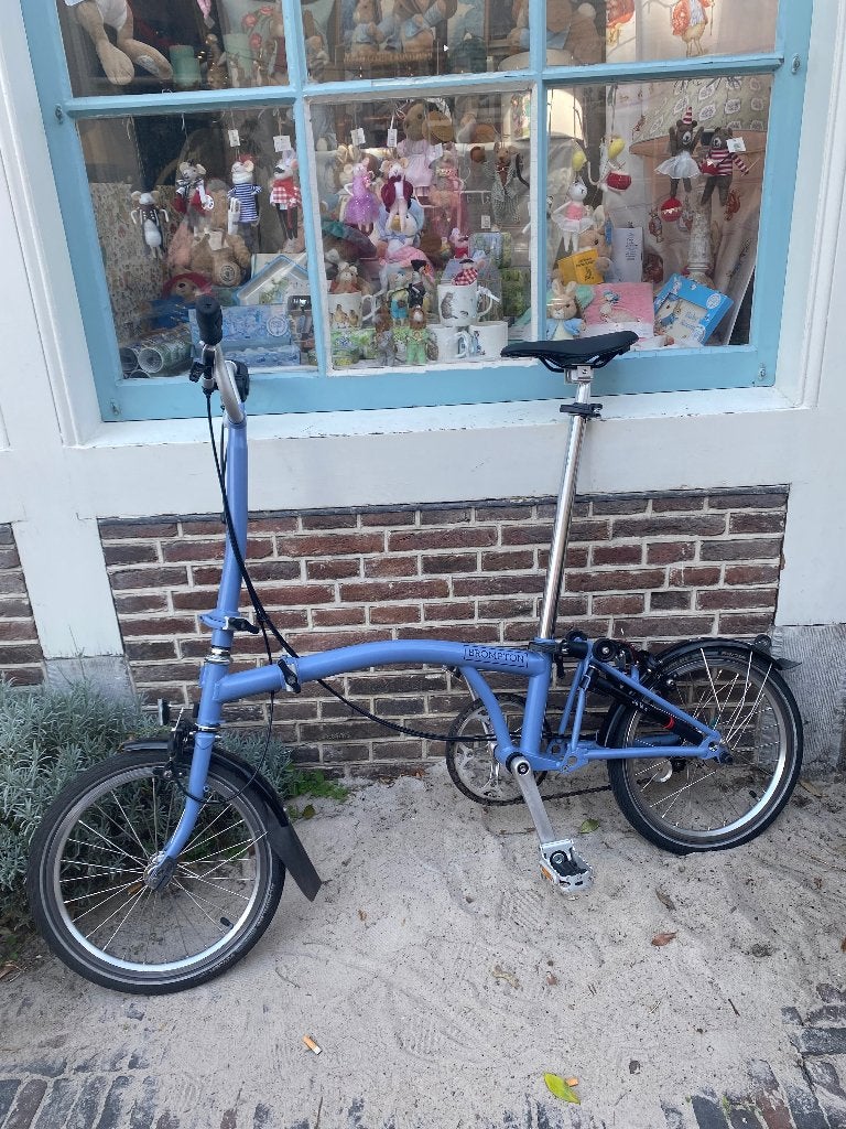 Brompton H Cloudblue 3-speed 2021, Ophalen, Brompton, 16 tot 18 inch, Zo goed als nieuw