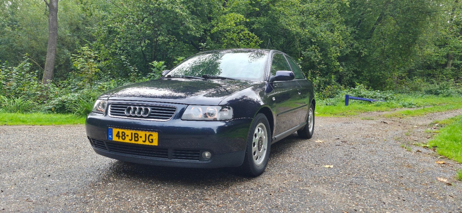 Audi A3 1.8 92KW 3D 2002 Blauw, 125 pk, 4 cilinders, Blauw, 610 kg