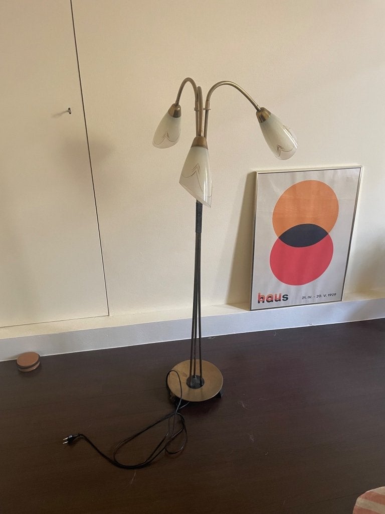 Vintage staande lamp – jaren 60/70 – Retro, Ophalen, Gebruikt, E14 (klein), 100 tot 150 cm