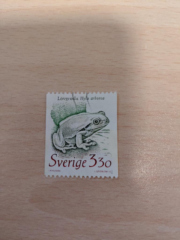 Zweden kikker, Verzenden, Zweden, Gestempeld