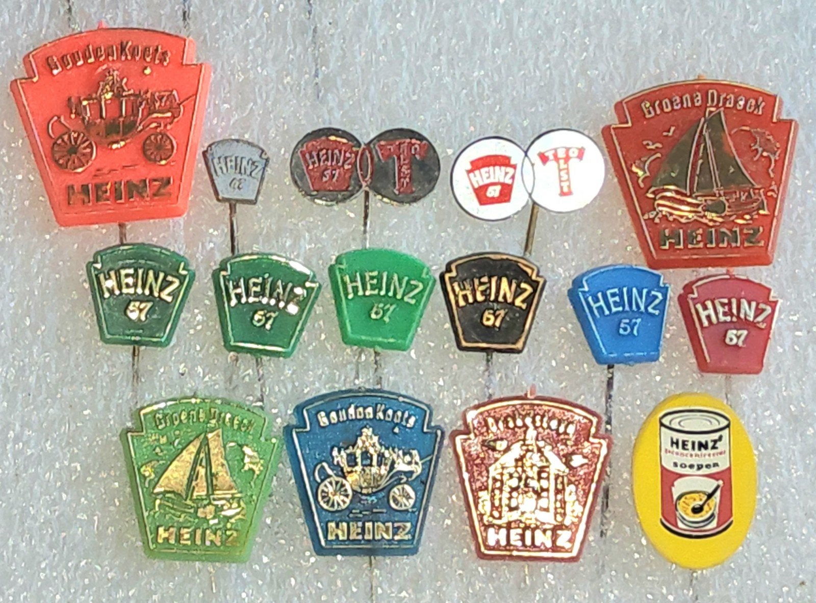 15 Heinz Speldjes - Vintage Collectie, Ophalen of Verzenden, Gebruikt, Merk, Speldje of Pin