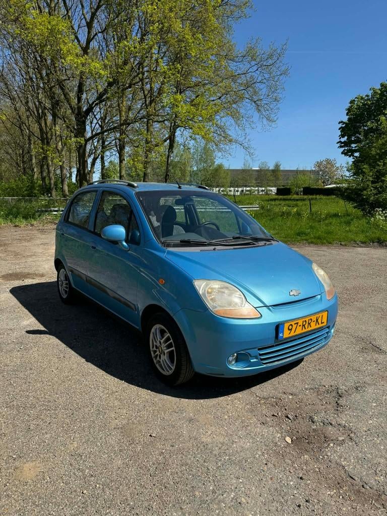 Chevrolet Matiz 1.0 2005 Blauw NIEUWE APK/GROTE BEURT/AIRCO!, Voorwielaandrijving, 600 kg, Metallic lak, Origineel Nederlands