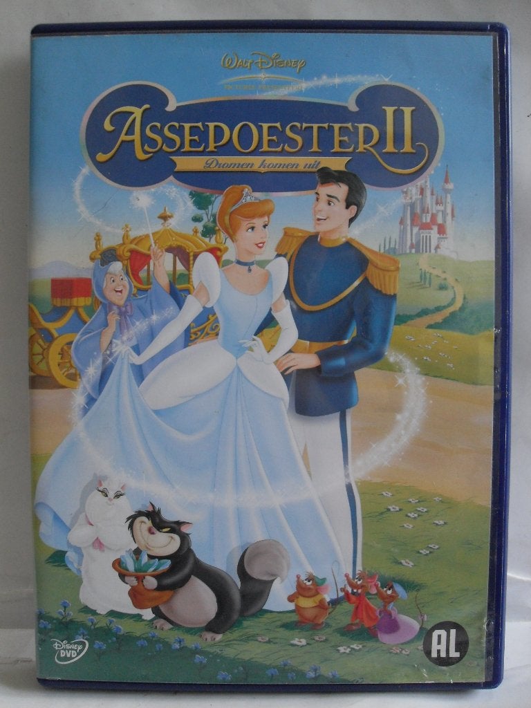 Assepoester 2 - Dromen komen uit  (originele dvd) Disney, Europees, Tekenfilm, Alle leeftijden, Nederlands