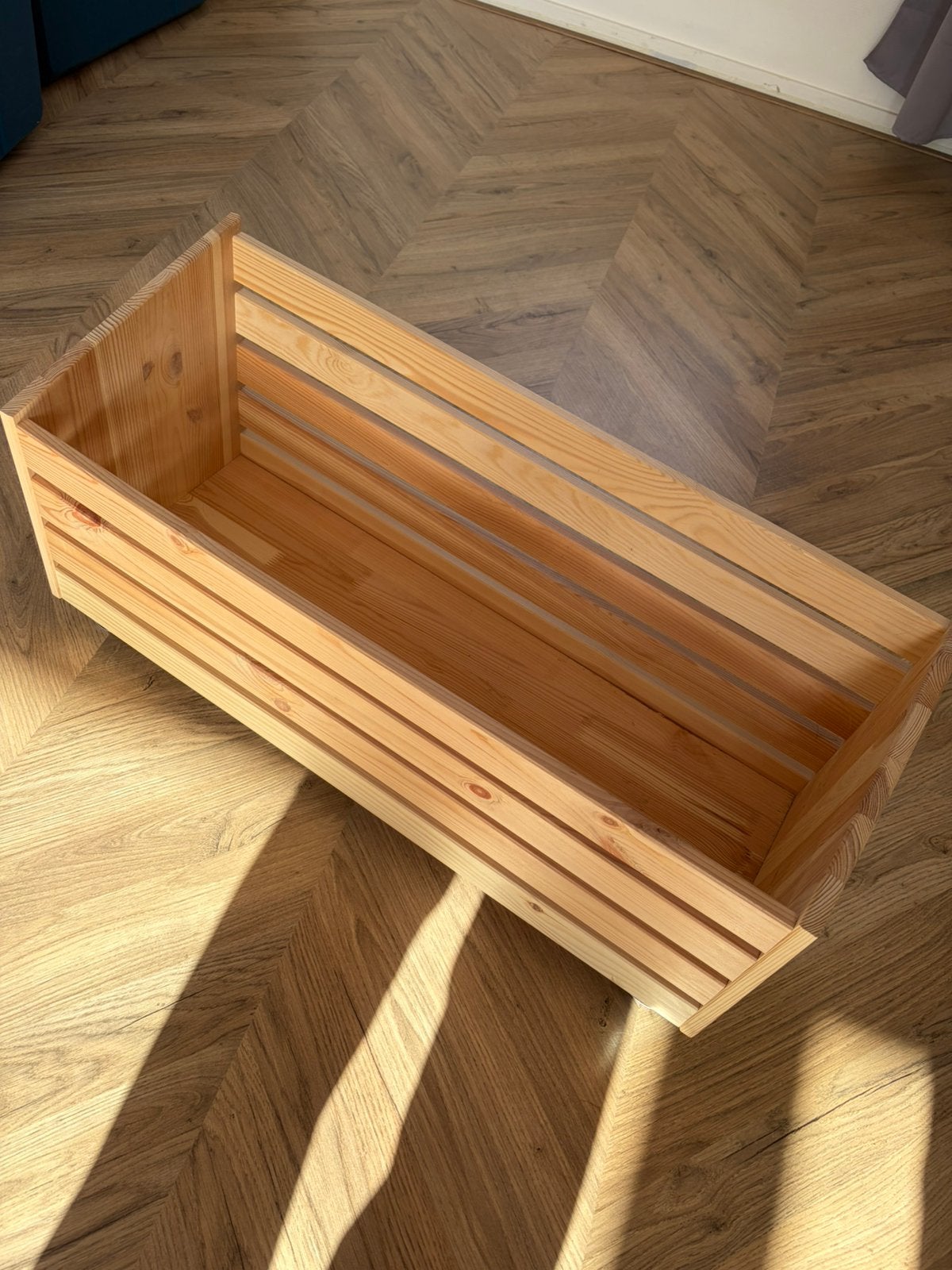 IKEA IVAR Opbergbak op wielen, grenen, 78x30 cm, Tuin en Terras, Ophalen, Zo goed als nieuw, Rechthoekig, Hout