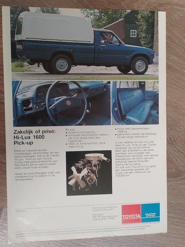 Toyota Hi Lux autofolder / flyer, Ophalen of Verzenden, Nieuw, Toyota