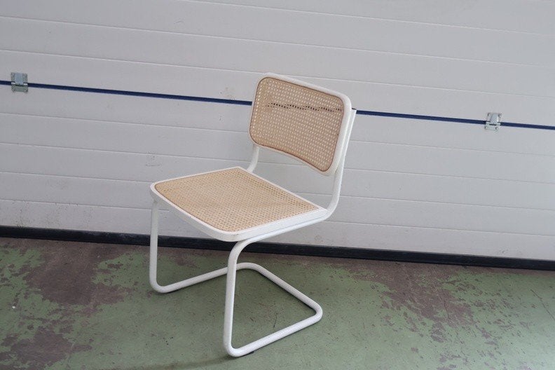 Marcel Breuer Cesca Stoel, Huis en Inrichting, Stoelen, Zo goed als nieuw, Eén, Hout, Riet of Rotan, Overige materialen, Wit, Ophalen