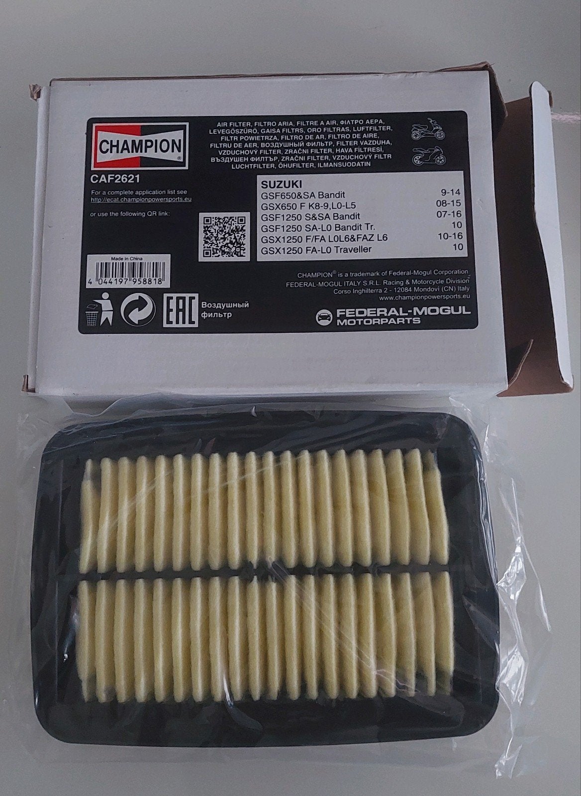 Suzuki GSF/GSX luchtfilter, Motoren, Ophalen of Verzenden, Nieuw