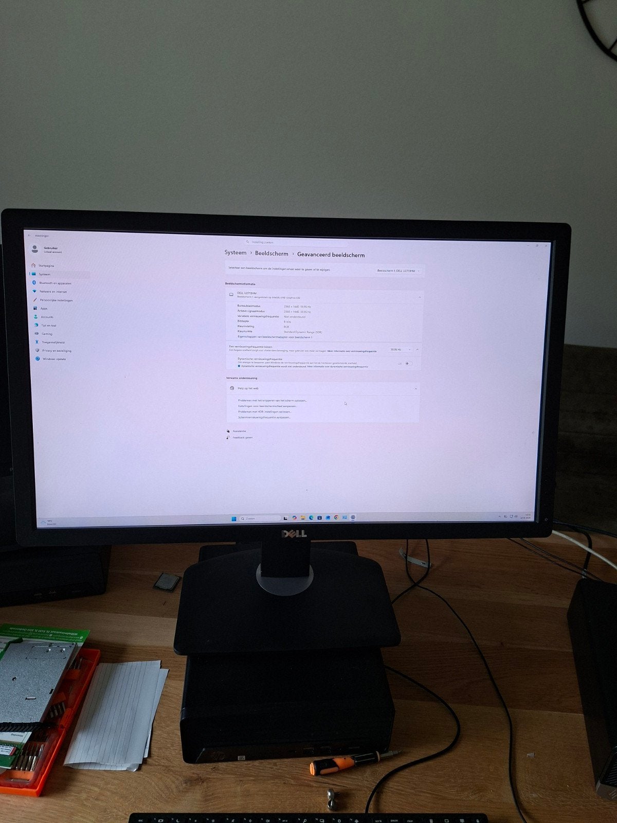 Dell U2713HM 27 inch monitor - QHD resolutie, Computers en Software, Monitoren, Ophalen, Gebruikt, IPS, Dell