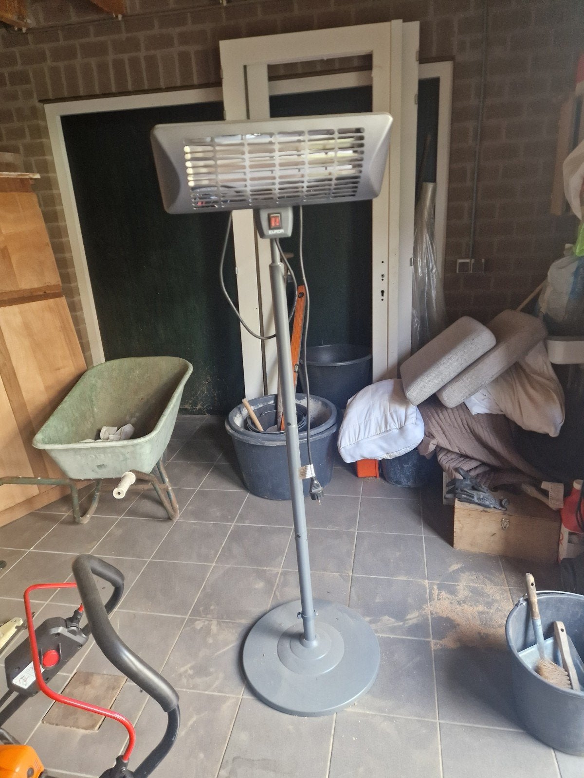 Eurom Q-time 2000S terrasverwarmer zgan, Elektrisch, Vloer, Ophalen of Verzenden, Zo goed als nieuw